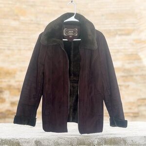 Java Women’s Dark Brown Jacket with Faux Fur Lining Size S